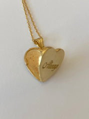 Custom 14k Gold Heart Locket Necklace