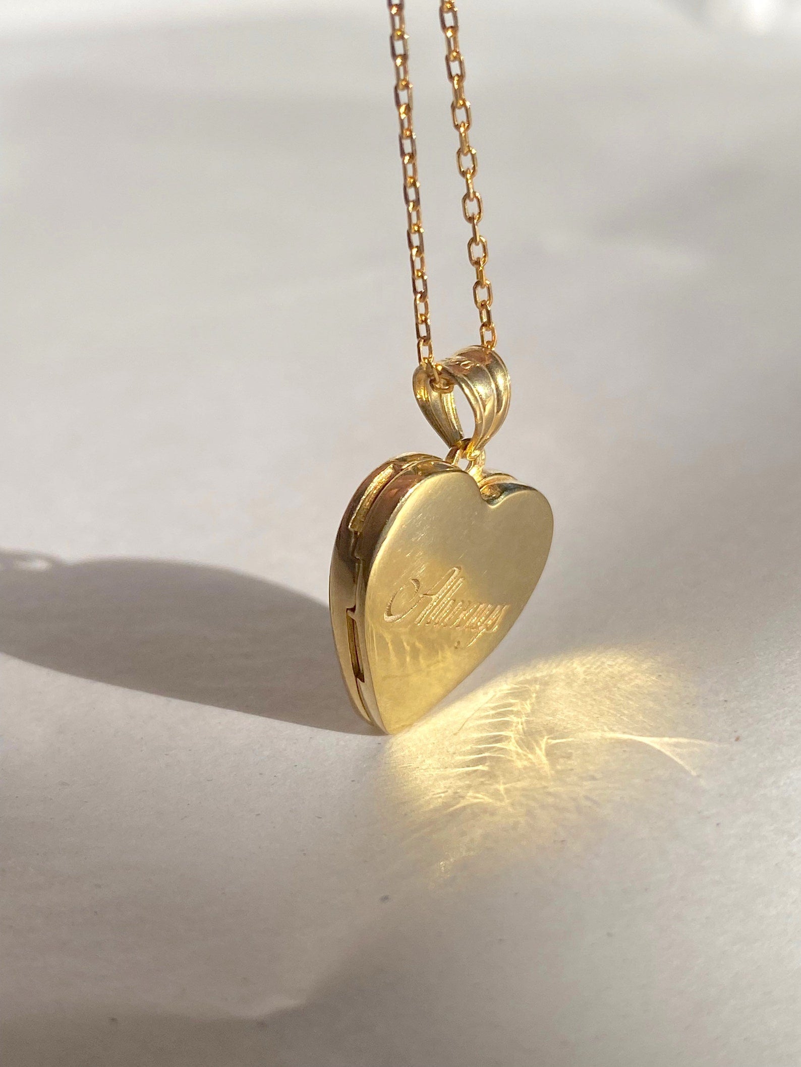 Custom 14k Gold Heart Locket Necklace