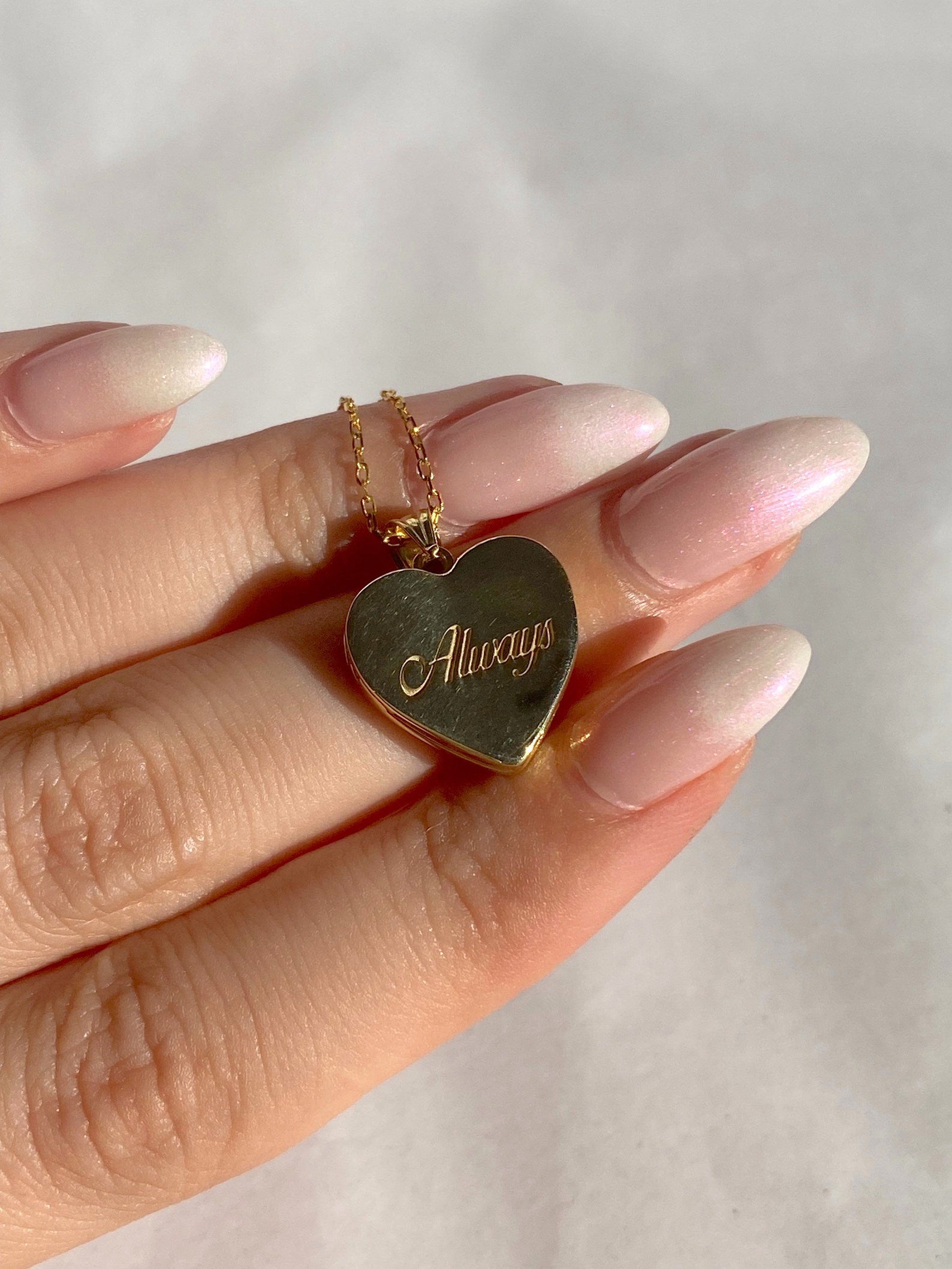 Custom 14k Gold Heart Locket Necklace