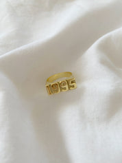 Personalized Silver Name Number Ring