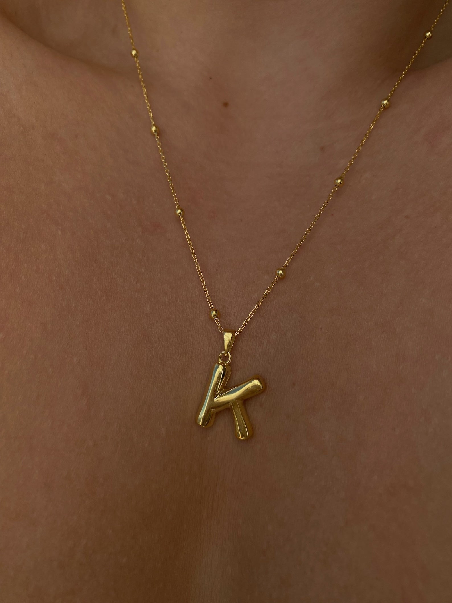 Personalized 14k Gold Initial Necklace