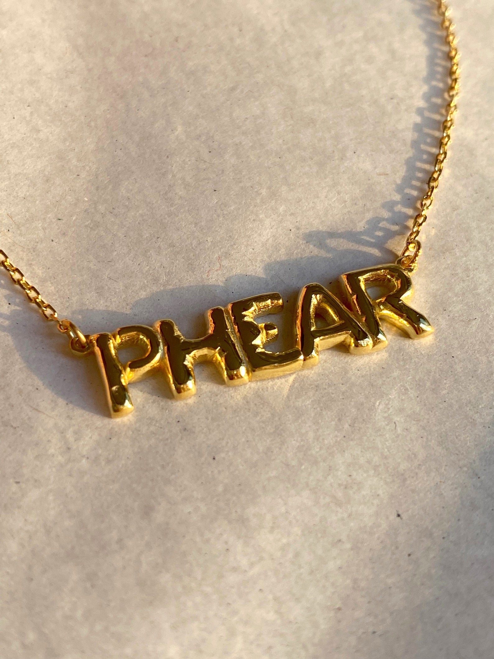 Personalized Gold Balloon Name Necklace