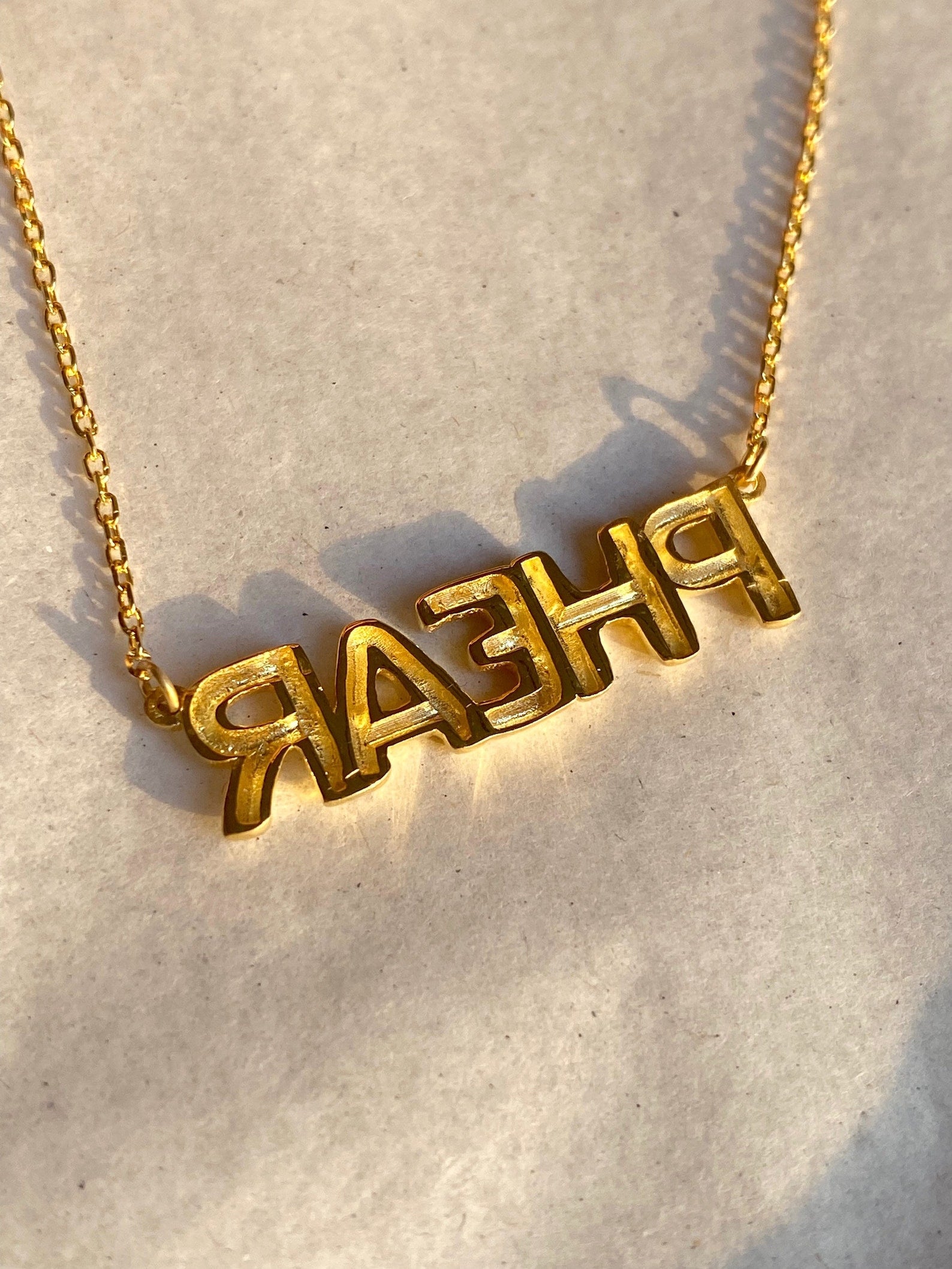 Personalized Gold Balloon Name Necklace