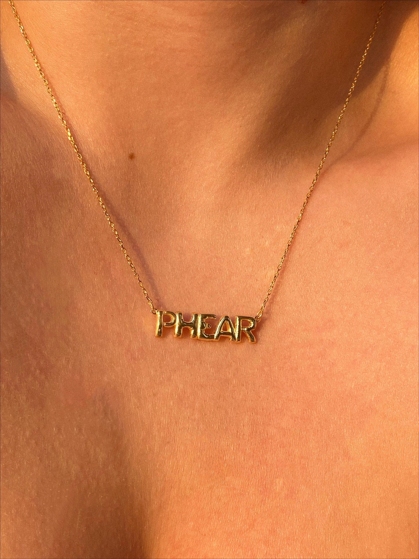 Personalized 14k Gold Bubble Name Necklace