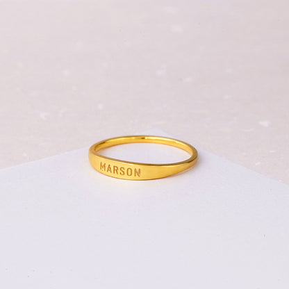 Personalized Thin Name Ring for Women