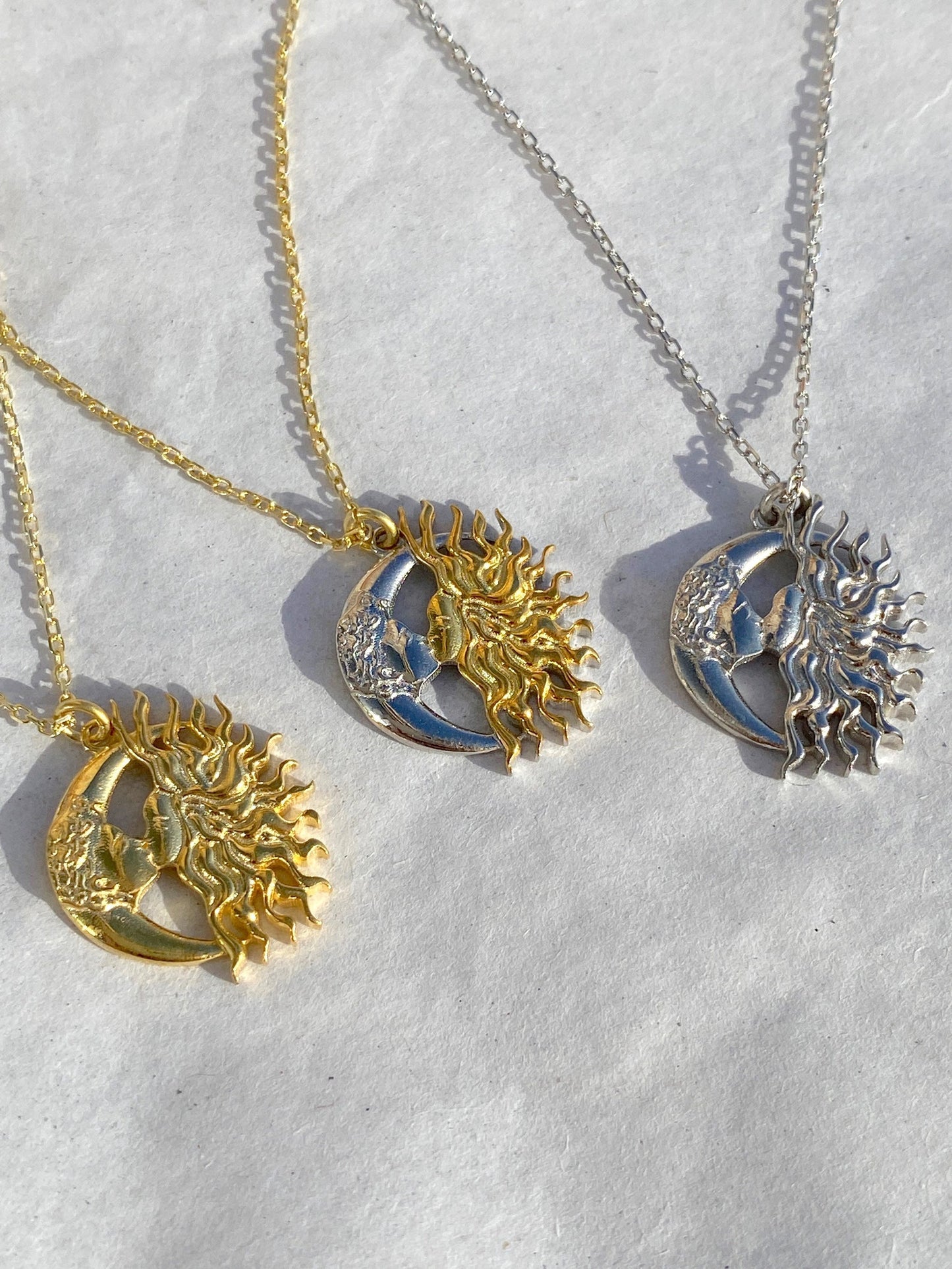 Celestial Moon and Sun Necklace