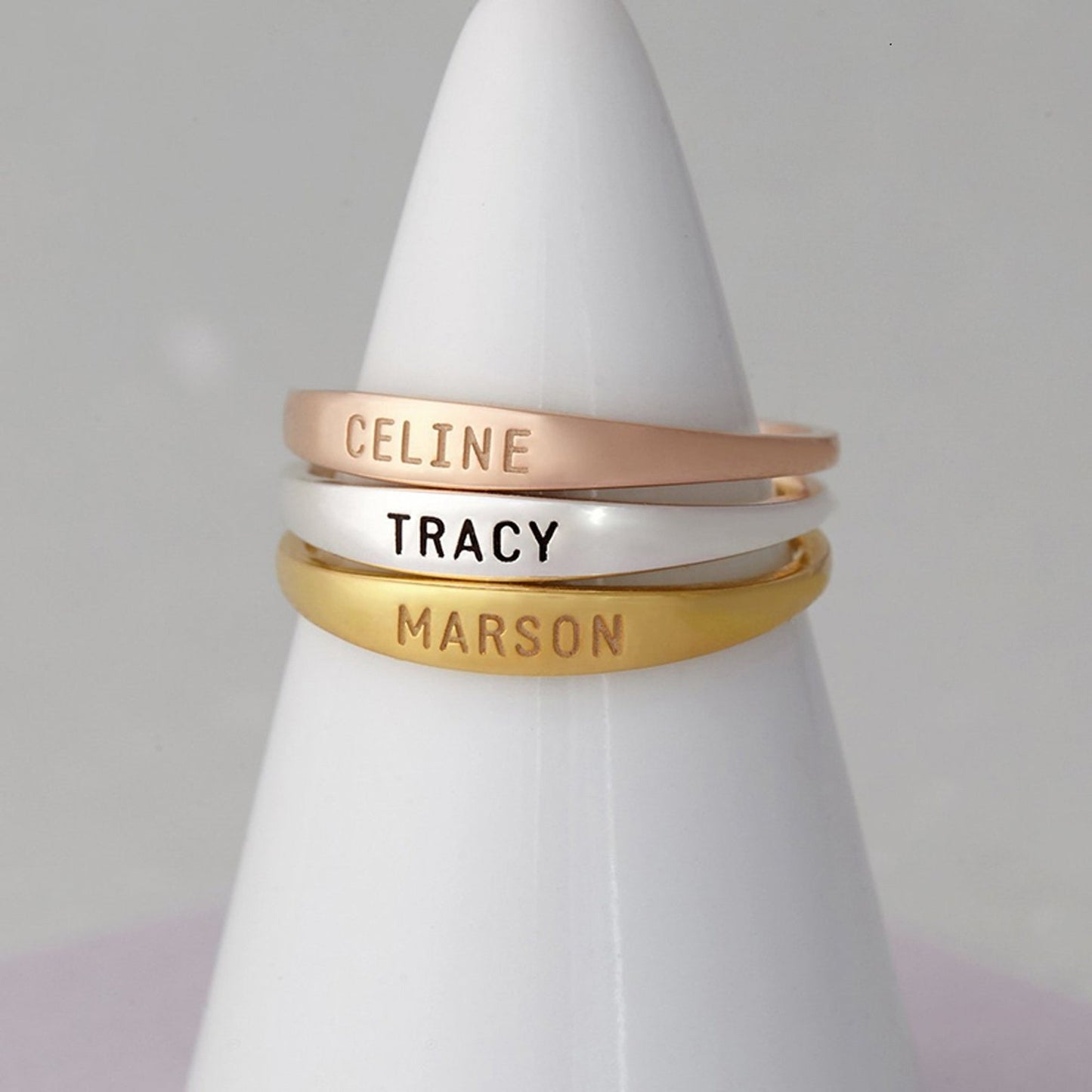 Personalized Thin Name Ring for Women