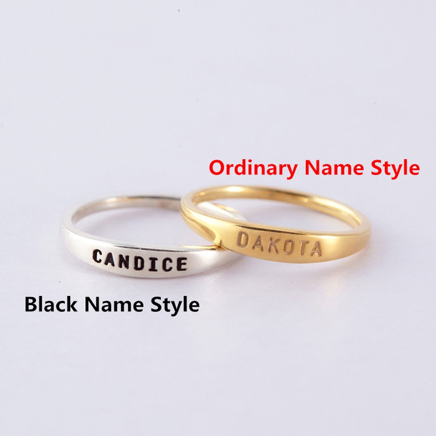 Personalized Thin Name Ring for Women