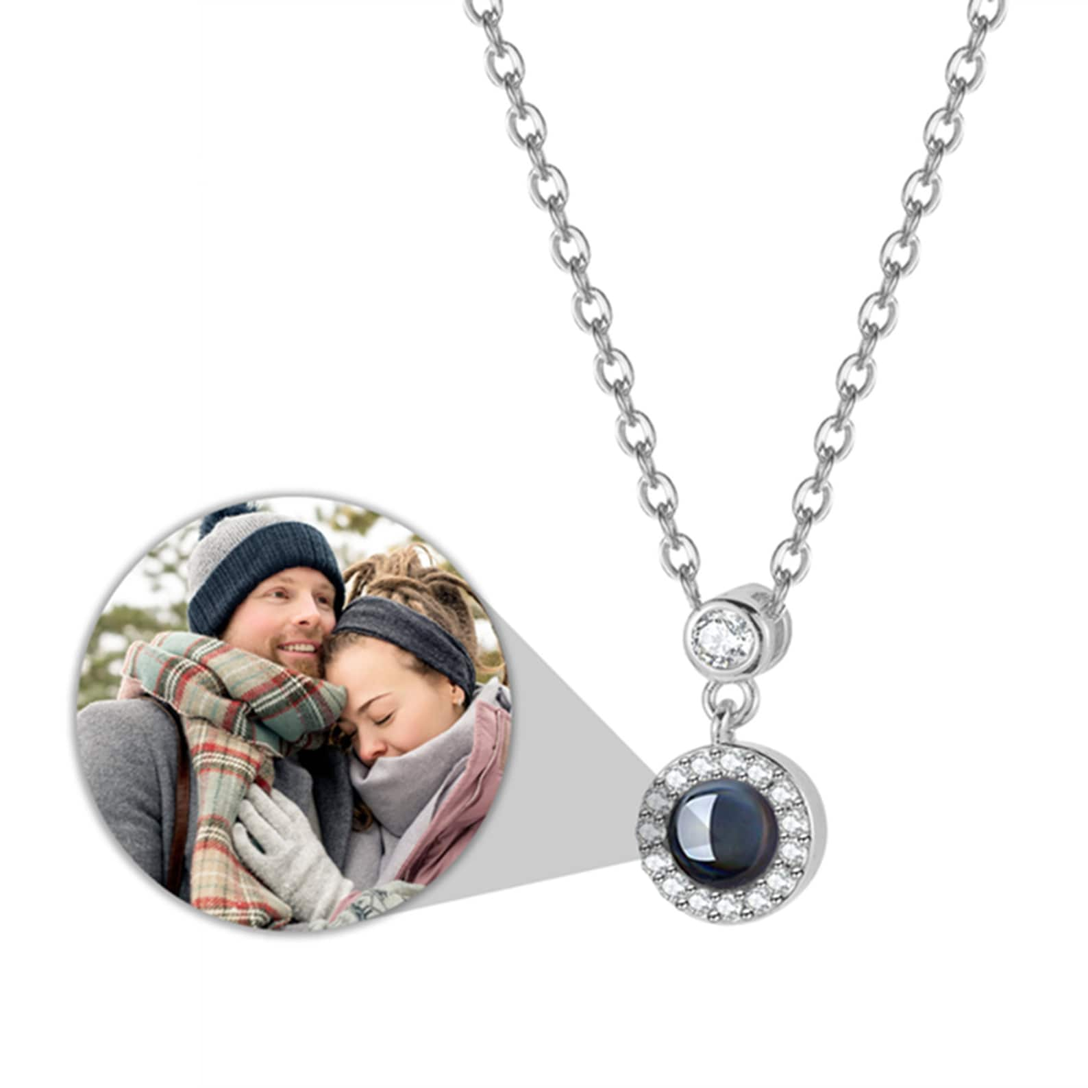 Custom Projection Photo Necklace for Mom