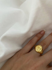 Personalized Initial Letter Ring