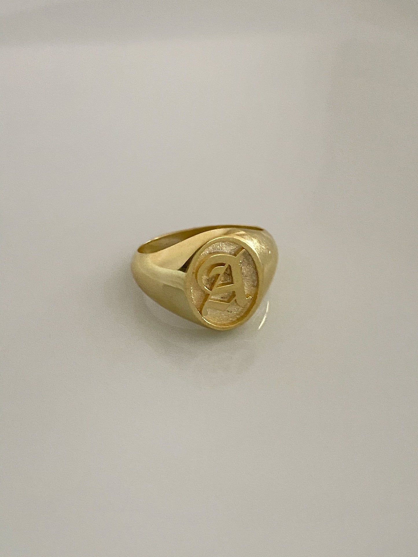 Custom Initial Signet Ring