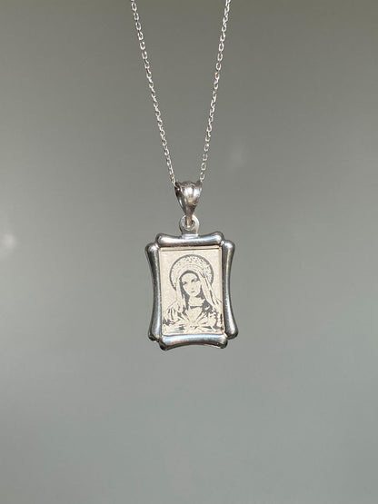 Sterling Silver Virgin Mary Necklace