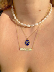 Colorful Custom Name Necklace in 14k Gold