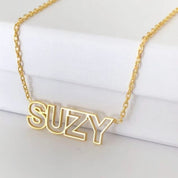 Personalized Name Pendant Necklace in Gold