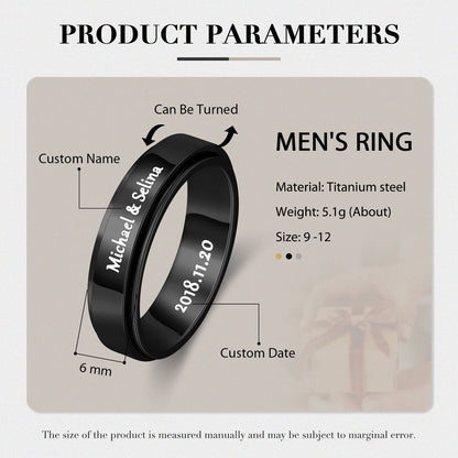 Customized Men's Spinner Ring