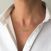 Personalized Name Pendant Necklace in Gold