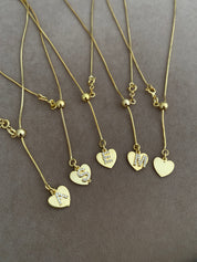 Personalized Heart and Initial Necklace