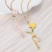 Personalized Birthflower Necklace for Women