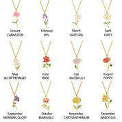 Personalized Birthflower Necklace for Women