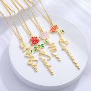 Personalized Birthflower Necklace for Women