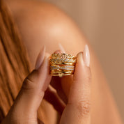 Dainty Mama Ring in Gold Sterling Silver