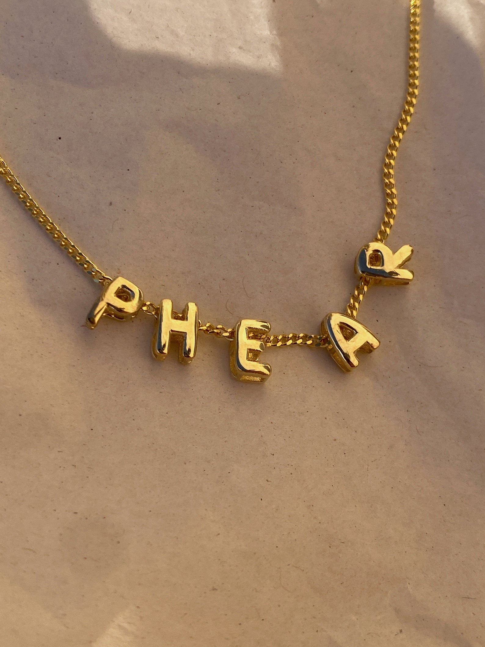 Custom 3D Letter Necklace for Her