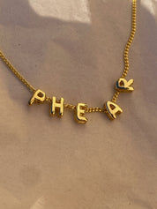 Custom 3D Letter Necklace for Her