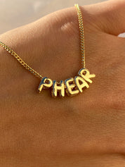 Custom 3D Letter Necklace for Her