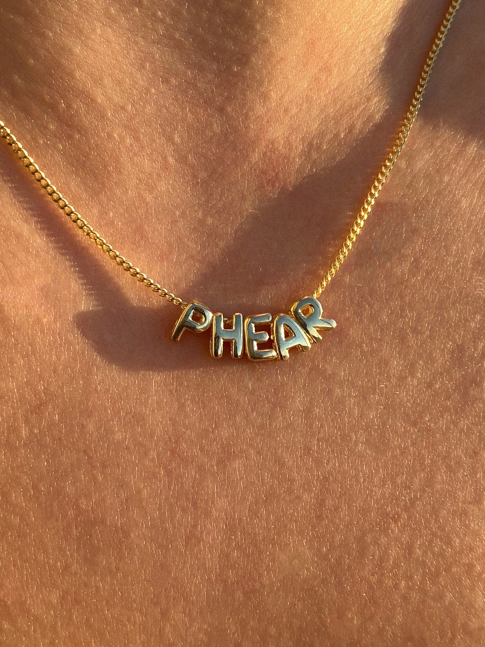 Custom 3D Letter Necklace for Her