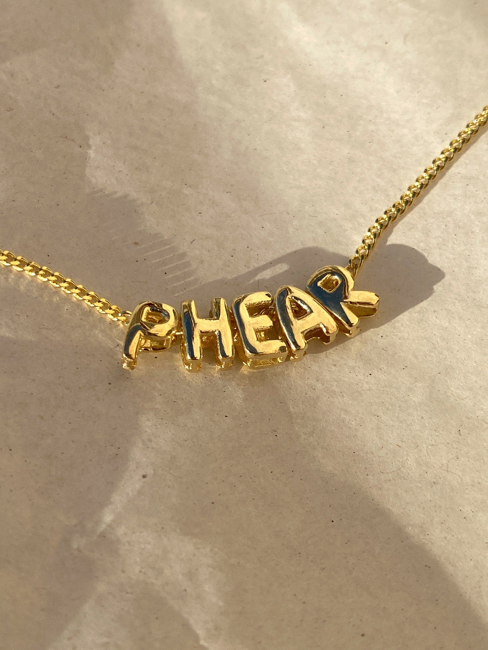 Custom 3D Letter Necklace for Her