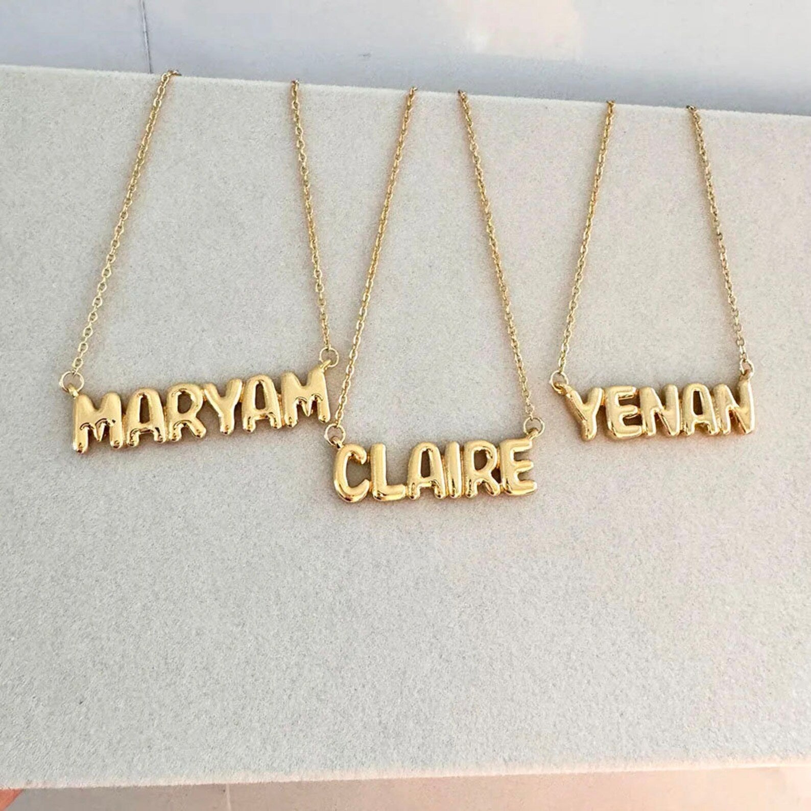 Personalized 3D Name Necklace Gift