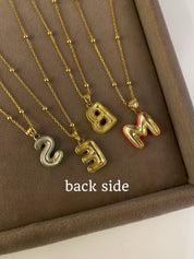 Colorful Initial Pendant Necklace