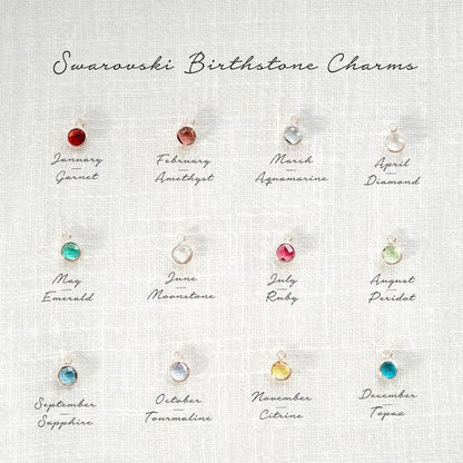 Personalized Birthstone Charm Necklace