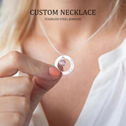 Custom Birthstone Necklace with Name