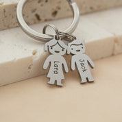 Personalized Family Names Keyring for Dad