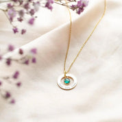 Custom Birthstone Necklace with Name