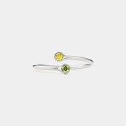 Personalized Gold Birthstone Bypass Ring