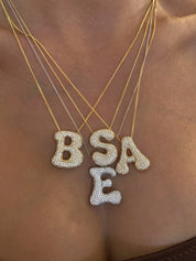 Personalized Bubble Letter Necklace