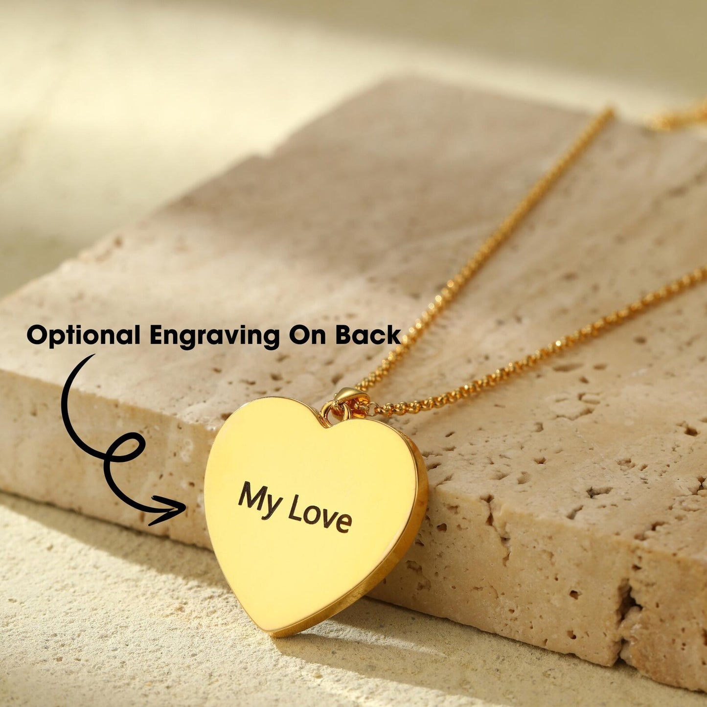 Personalized Heart Photo Necklace for Women