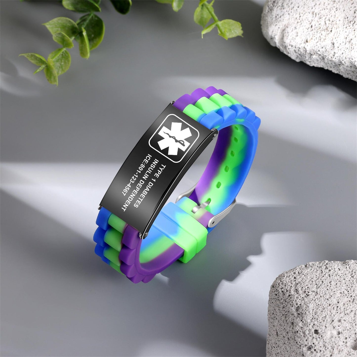 Custom Waterproof Sport Medical Alert Bracelet