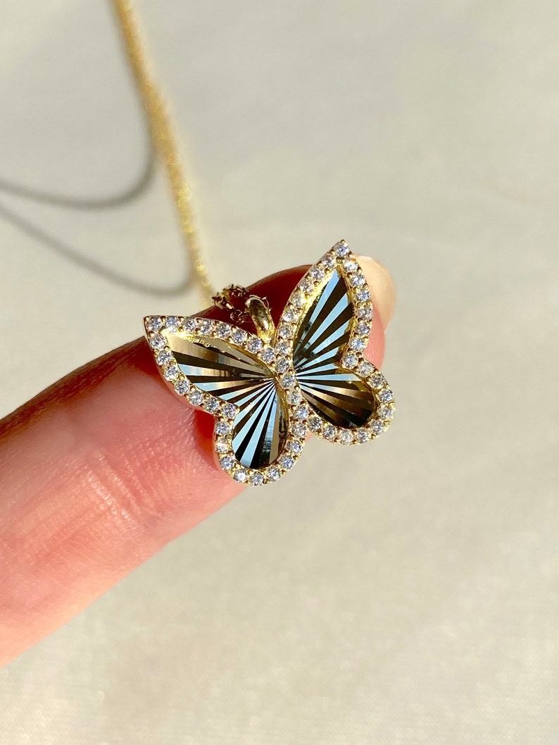 Dainty Silver Butterfly Necklace Gift