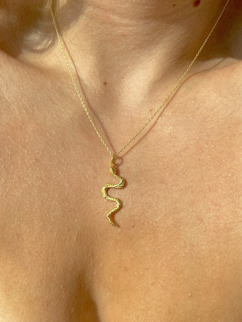 Sterling Silver Snake Necklace for Her