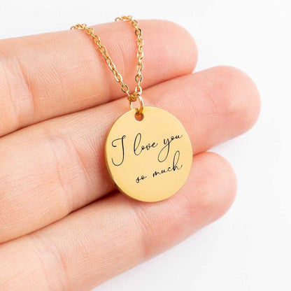 Personalized Handwritten Pendant Necklace