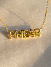 Personalized Gold Balloon Name Necklace