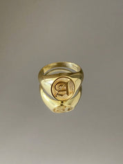 Personalized Initial Letter Ring