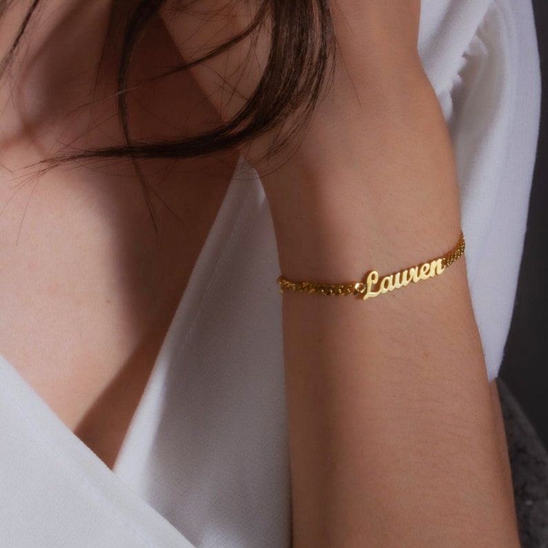 Personalized Name Bracelet Cuban Chain