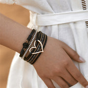 Layered Leather Boho Bracelets for Summer