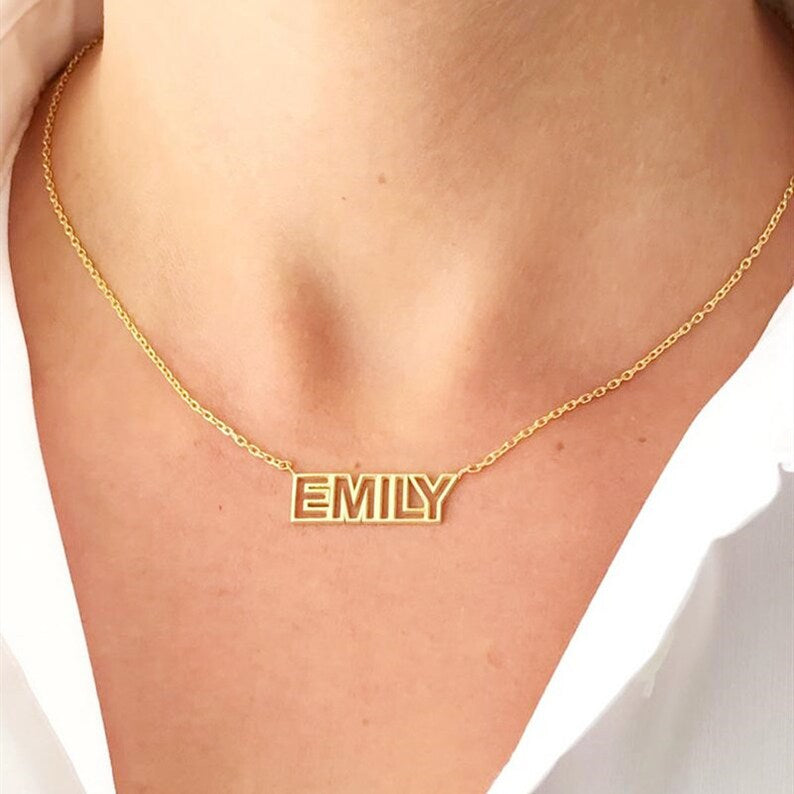 Personalized Gold Plated Name Necklace