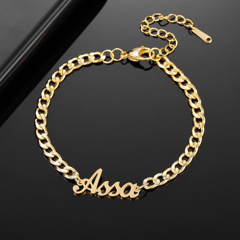 Personalized Name Cuban Chain Bracelet