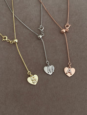 Personalized Heart and Initial Necklace